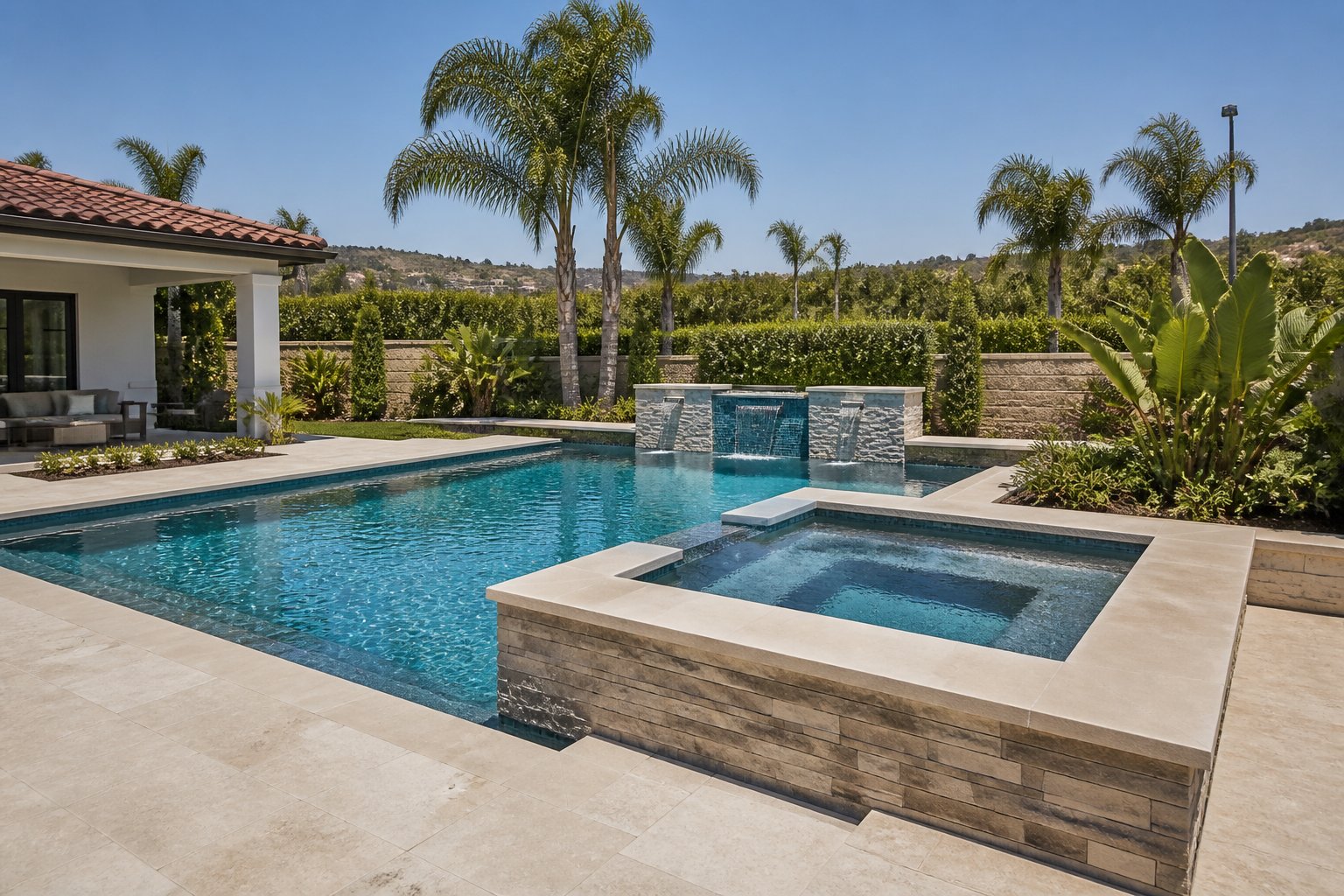 Pool construction work in progress